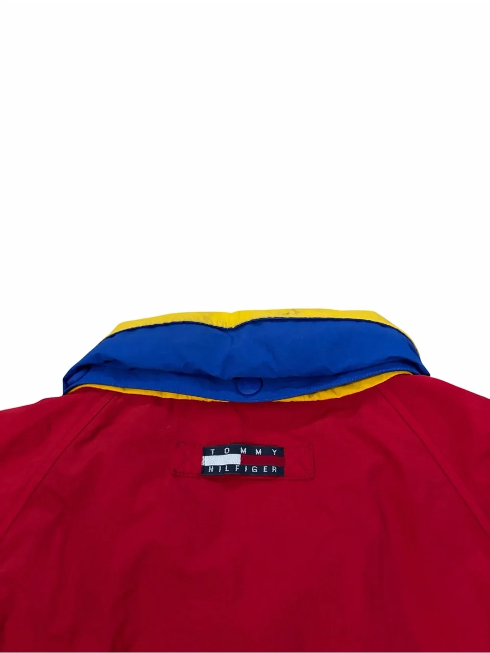 VTG Tommy Hilfiger Nylon Windbreaker Sailing Jacket Mens 2XL Red 90s Spell Out